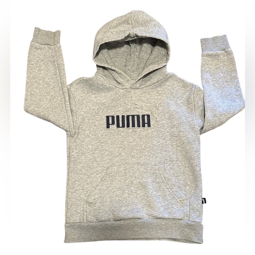 PUMA Boys Gray Pullover Hoodie Sweatshirt Size Small 7-8